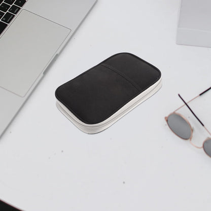 Travel Passport Holder Zipper Pouch Document Organizer Made of Sturdy Oxford Cloth Comfortable Touch Feeling for Daily Use and Work
