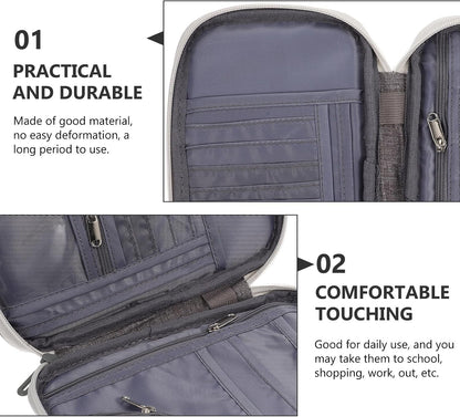 Travel Passport Holder Zipper Pouch Document Organizer Made of Sturdy Oxford Cloth Comfortable Touch Feeling for Daily Use and Work