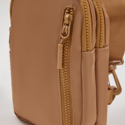 Convertible Sling Backpack for Women & Men – Lightweight 3-in-1 Crossbody Daypack with Adjustable Strap, Anti-Theft Pocket, Water-Resistant Small Travel Bag (Caramel)