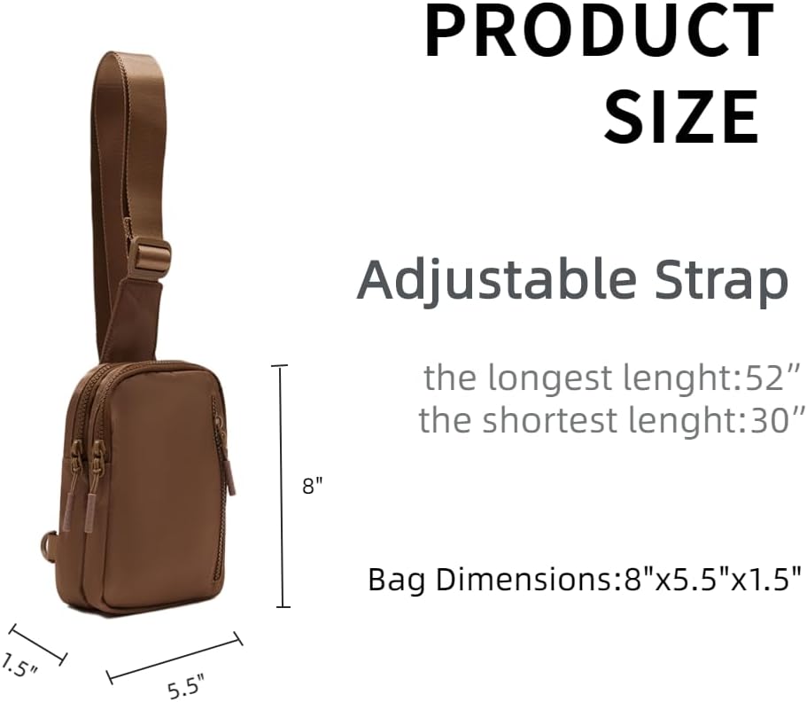 Convertible Sling Backpack for Women & Men – Lightweight 3-in-1 Crossbody Daypack with Adjustable Strap, Anti-Theft Pocket, Water-Resistant Small Travel Bag (Caramel)