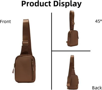 Convertible Sling Backpack for Women & Men – Lightweight 3-in-1 Crossbody Daypack with Adjustable Strap, Anti-Theft Pocket, Water-Resistant Small Travel Bag (Caramel)