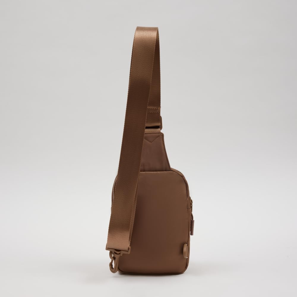 Convertible Sling Backpack for Women & Men – Lightweight 3-in-1 Crossbody Daypack with Adjustable Strap, Anti-Theft Pocket, Water-Resistant Small Travel Bag (Caramel)