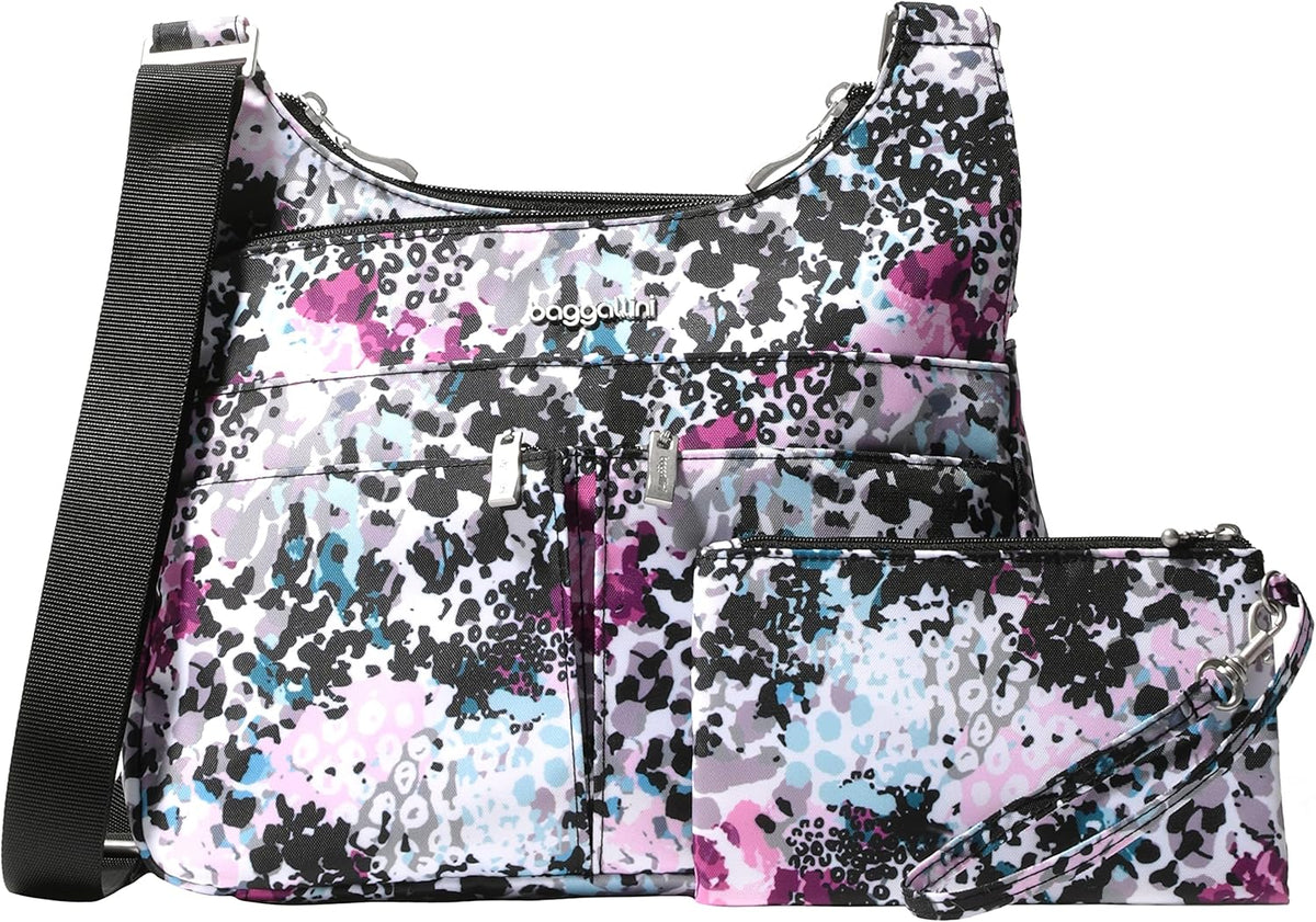 Crossbody Travel Bag 11x8.5 Lightweight Water-resistant Nylon Handbag