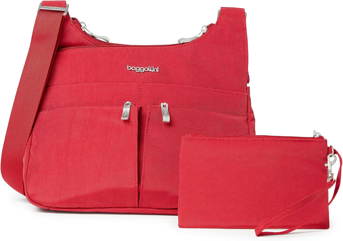 Crossbody Travel Bag 11x8.5 Lightweight Water-resistant Nylon Handbag