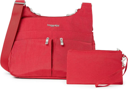 Crossbody Travel Bag 11x8.5 Lightweight Water-resistant Nylon Handbag
