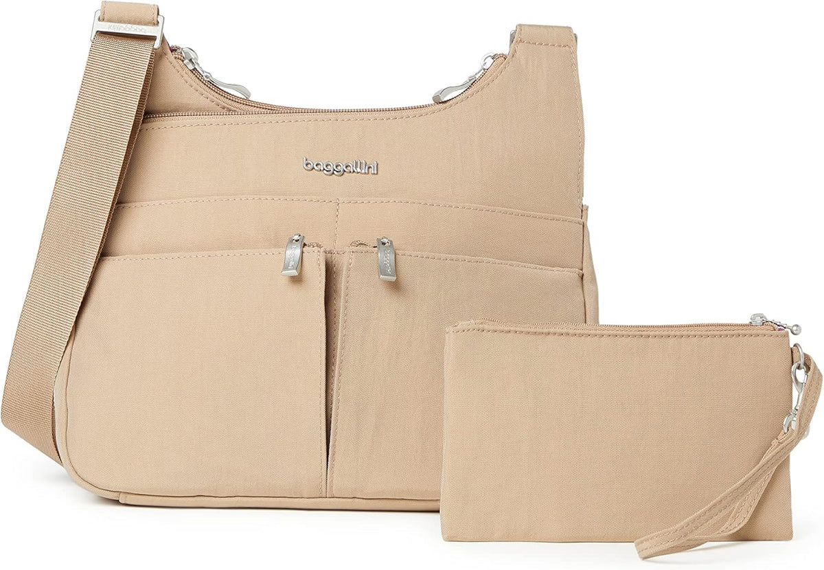 Crossbody Travel Bag 11x8.5 Lightweight Water-resistant Nylon Handbag
