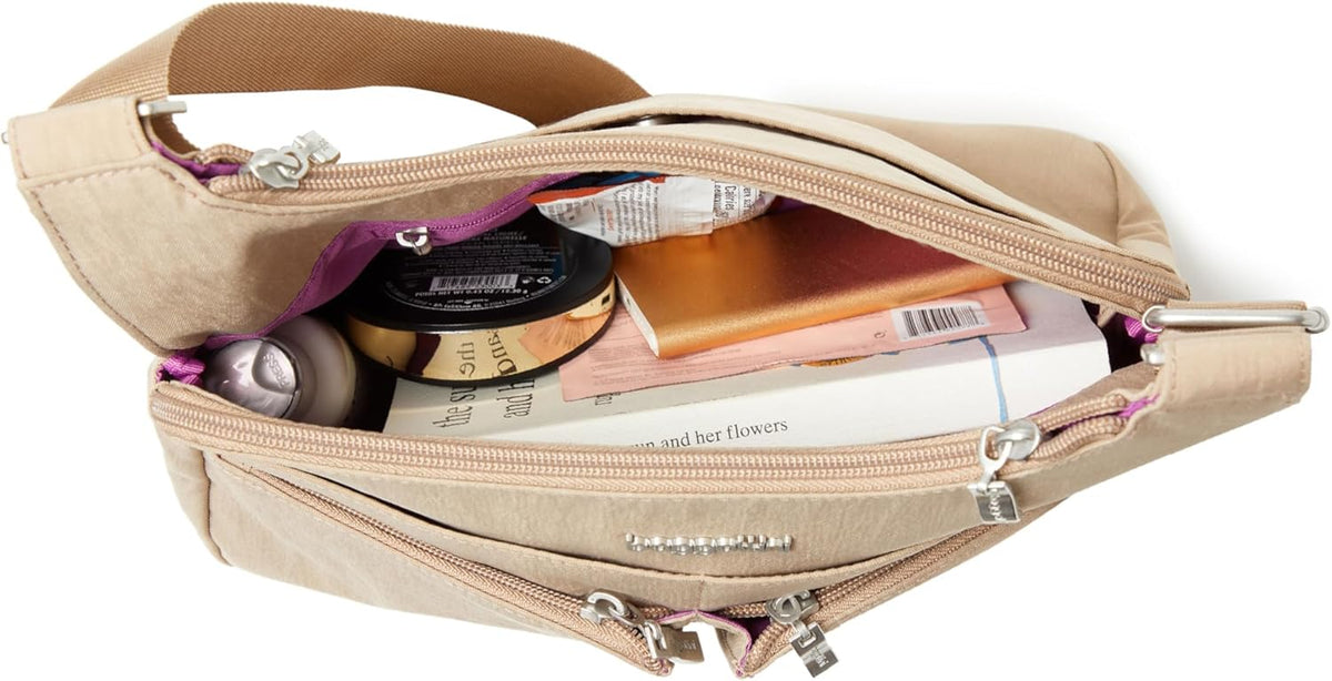 Crossbody Travel Bag 11x8.5 Lightweight Water-resistant Nylon Handbag