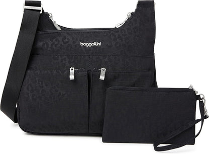 Crossbody Travel Bag 11x8.5 Lightweight Water-resistant Nylon Handbag
