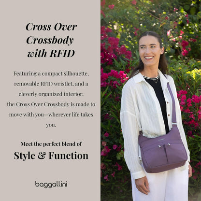 Crossbody Travel Bag 11x8.5 Lightweight Water-resistant Nylon Handbag