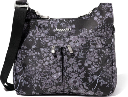 Crossbody Travel Bag 11x8.5 Lightweight Water-resistant Nylon Handbag