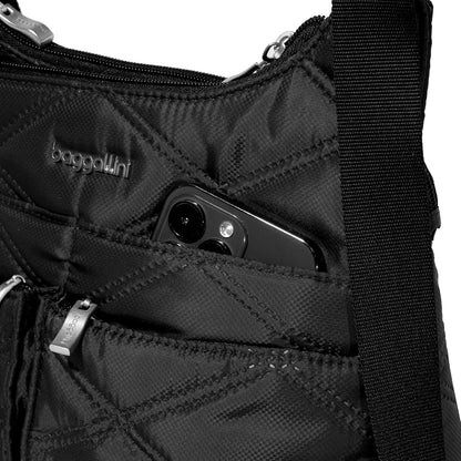 Crossbody Travel Bag 11x8.5 Lightweight Water-resistant Nylon Handbag