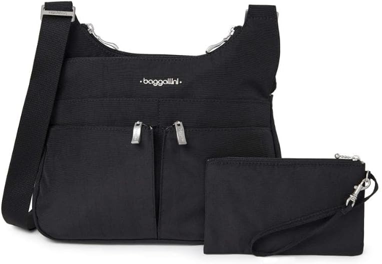 Crossbody Travel Bag 11x8.5 Lightweight Water-resistant Nylon Handbag