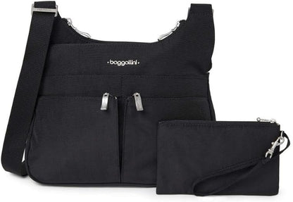 Crossbody Travel Bag 11x8.5 Lightweight Water-resistant Nylon Handbag