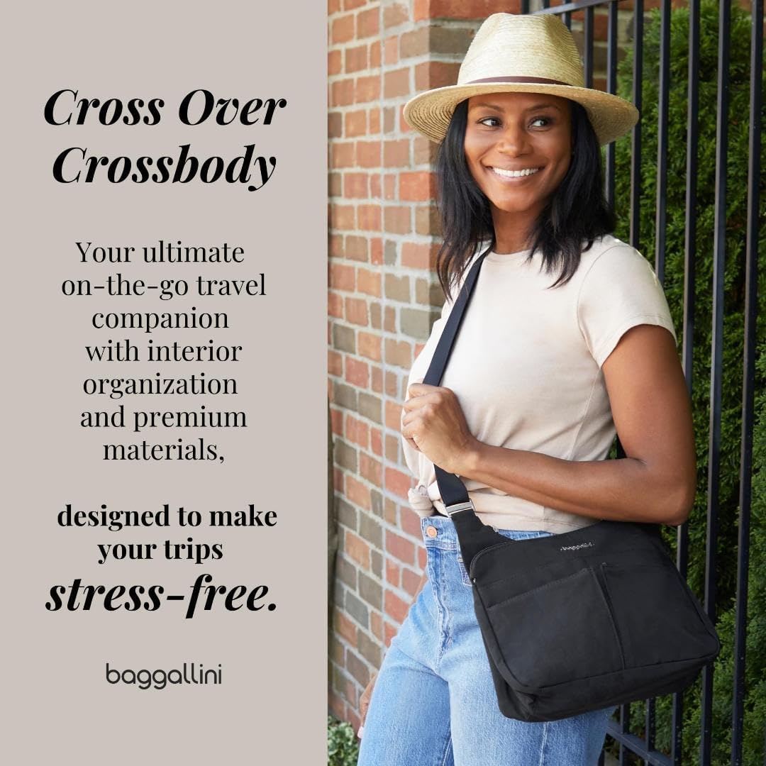 Crossbody Travel Bag 11x8.5 Lightweight Water-resistant Nylon Handbag