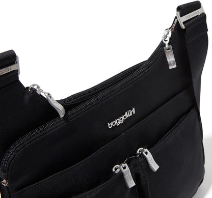 Crossbody Travel Bag 11x8.5 Lightweight Water-resistant Nylon Handbag