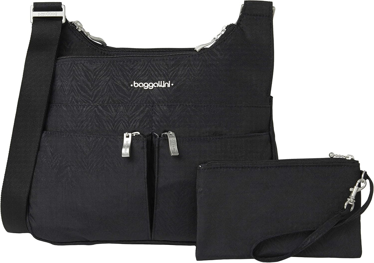 Crossbody Travel Bag 11x8.5 Lightweight Water-resistant Nylon Handbag