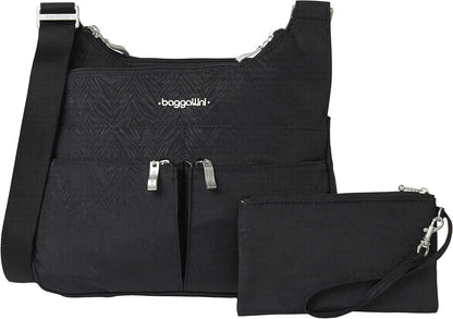 Crossbody Travel Bag 11x8.5 Lightweight Water-resistant Nylon Handbag