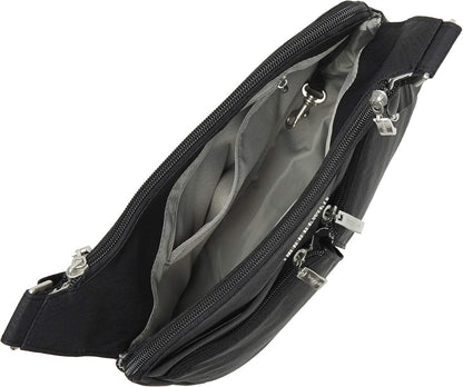 Crossbody Travel Bag 11x8.5 Lightweight Water-resistant Nylon Handbag