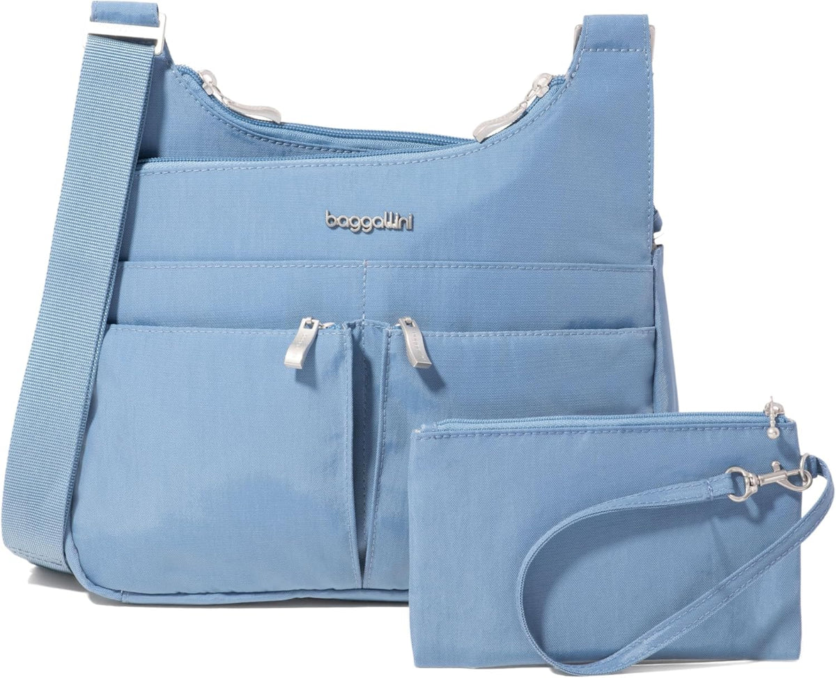 Crossbody Travel Bag 11x8.5 Lightweight Water-resistant Nylon Handbag