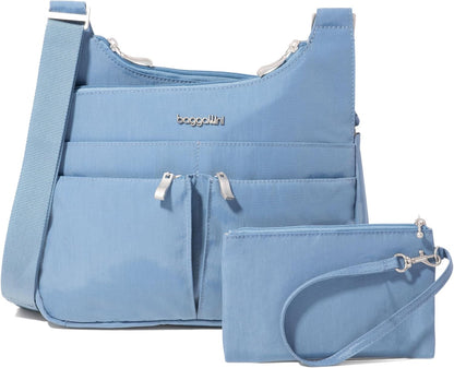 Crossbody Travel Bag 11x8.5 Lightweight Water-resistant Nylon Handbag