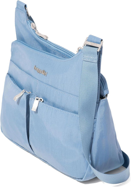 Crossbody Travel Bag 11x8.5 Lightweight Water-resistant Nylon Handbag
