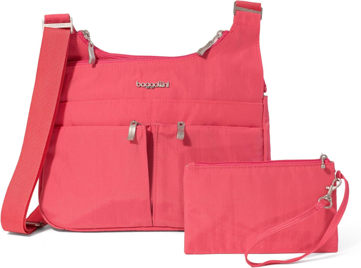 Crossbody Travel Bag 11x8.5 Lightweight Water-resistant Nylon Handbag