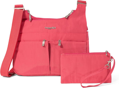 Crossbody Travel Bag 11x8.5 Lightweight Water-resistant Nylon Handbag