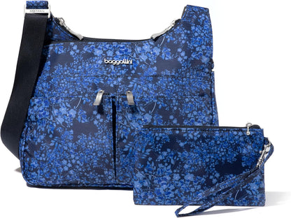 Crossbody Travel Bag 11x8.5 Lightweight Water-resistant Nylon Handbag