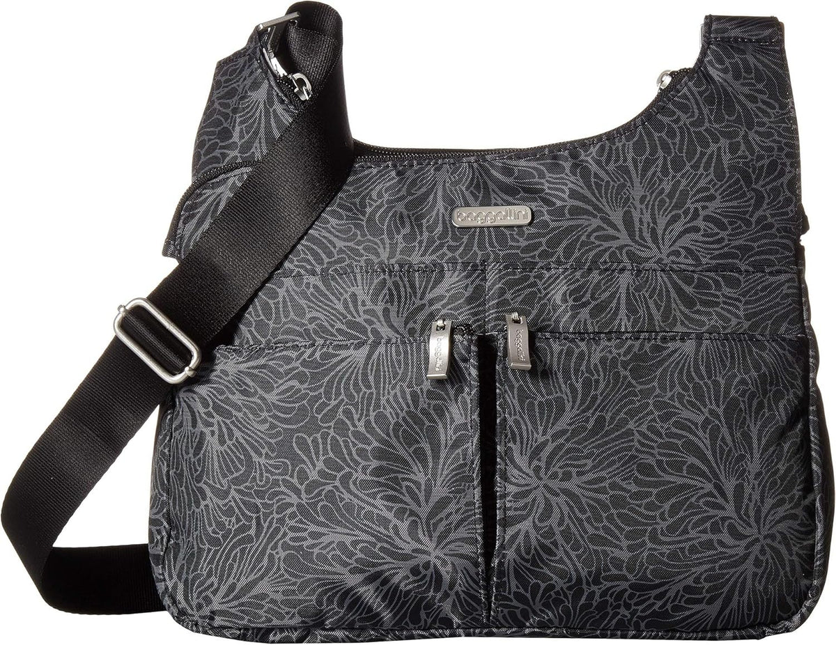 Crossbody Travel Bag 11x8.5 Lightweight Water-resistant Nylon Handbag