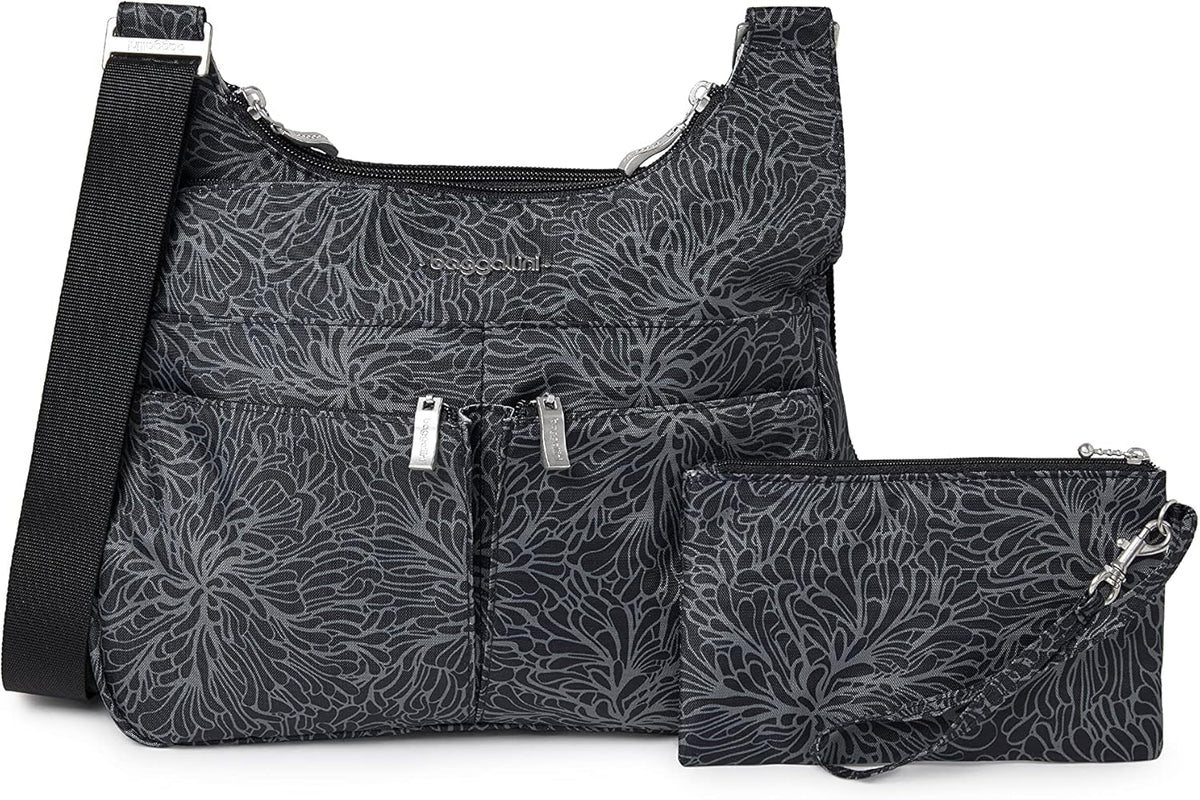 Crossbody Travel Bag 11x8.5 Lightweight Water-resistant Nylon Handbag