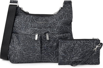 Crossbody Travel Bag 11x8.5 Lightweight Water-resistant Nylon Handbag