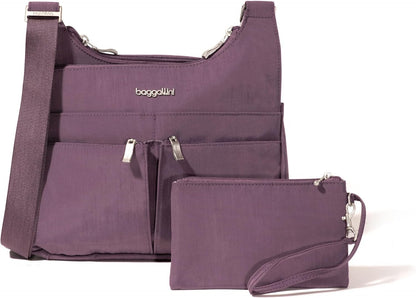 Crossbody Travel Bag 11x8.5 Lightweight Water-resistant Nylon Handbag