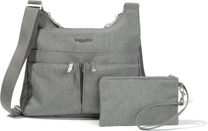 Crossbody Travel Bag 11x8.5 Lightweight Water-resistant Nylon Handbag