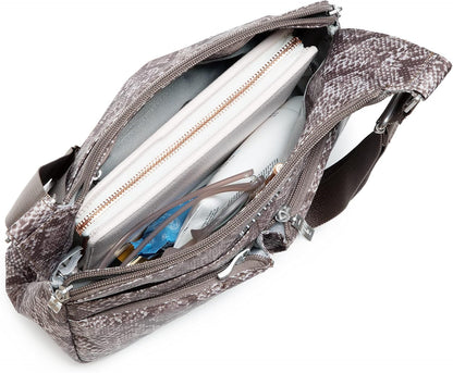 Crossbody Travel Bag 11x8.5 Lightweight Water-resistant Nylon Handbag
