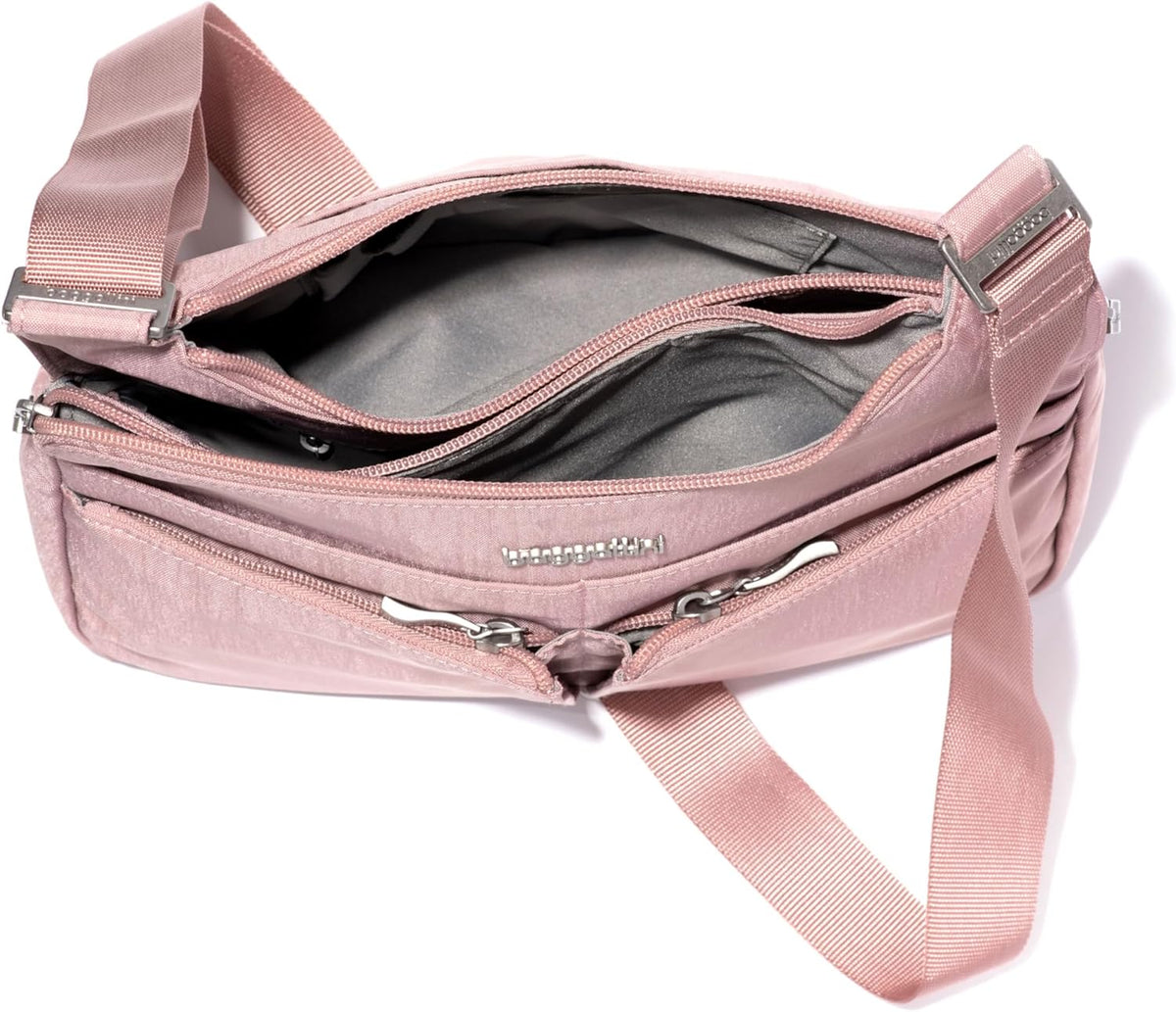 Crossbody Travel Bag 11x8.5 Lightweight Water-resistant Nylon Handbag