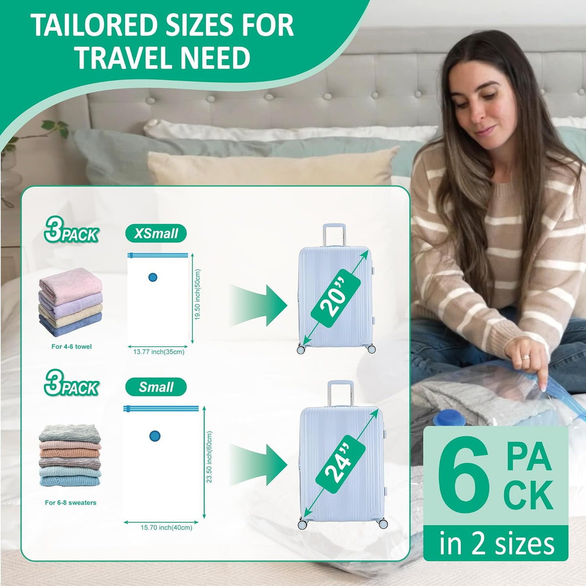 Travel Vacuum Storage Bags with Rechargeable Cordless USB Pump, Space Saver Bags for Luggage, Suitcase, Carry-On, for Clothes, Blankets, Bedding & Seasonal Storage,12 Combo