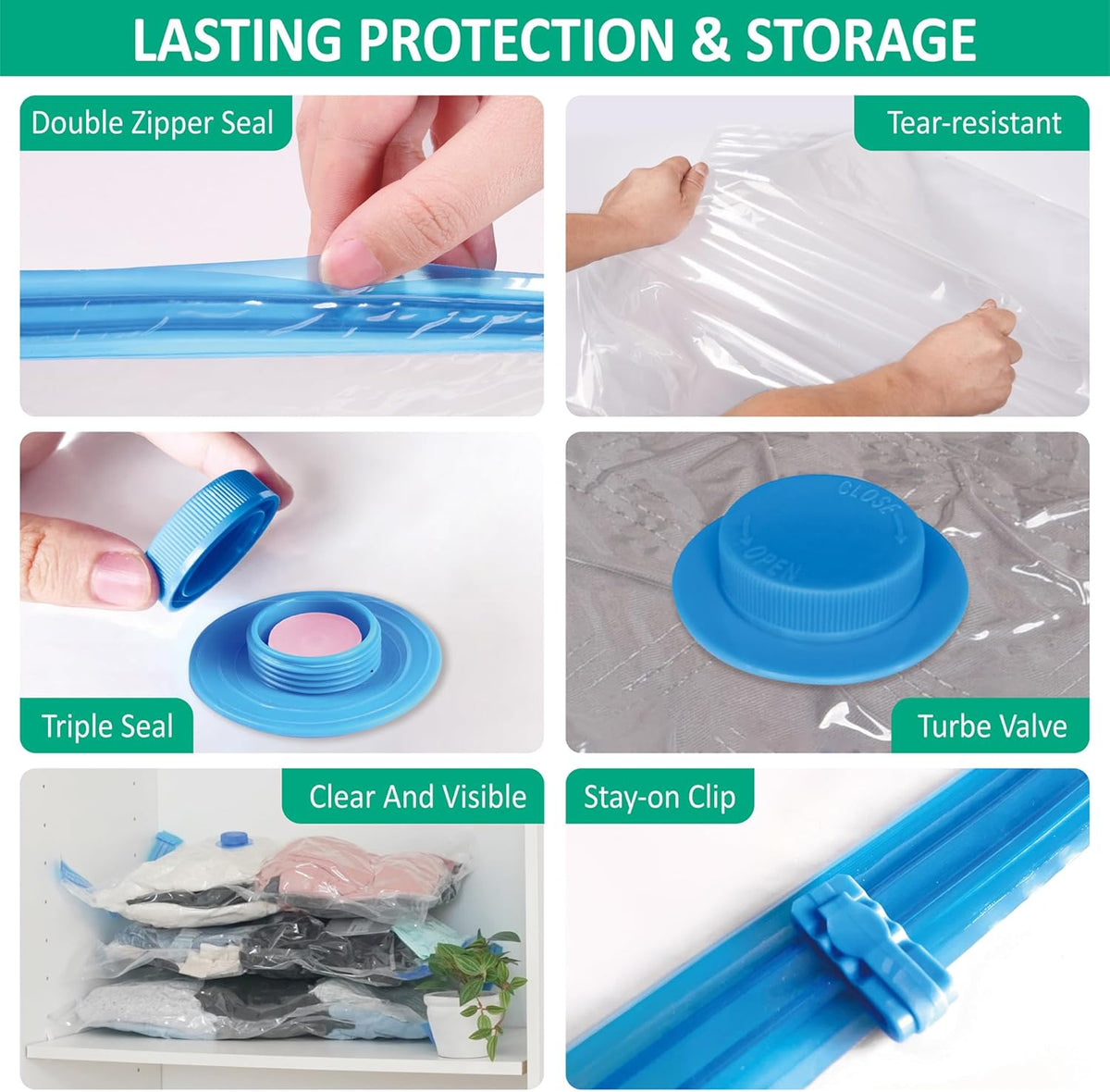 Travel Vacuum Storage Bags with Rechargeable Cordless USB Pump, Space Saver Bags for Luggage, Suitcase, Carry-On, for Clothes, Blankets, Bedding & Seasonal Storage,12 Combo