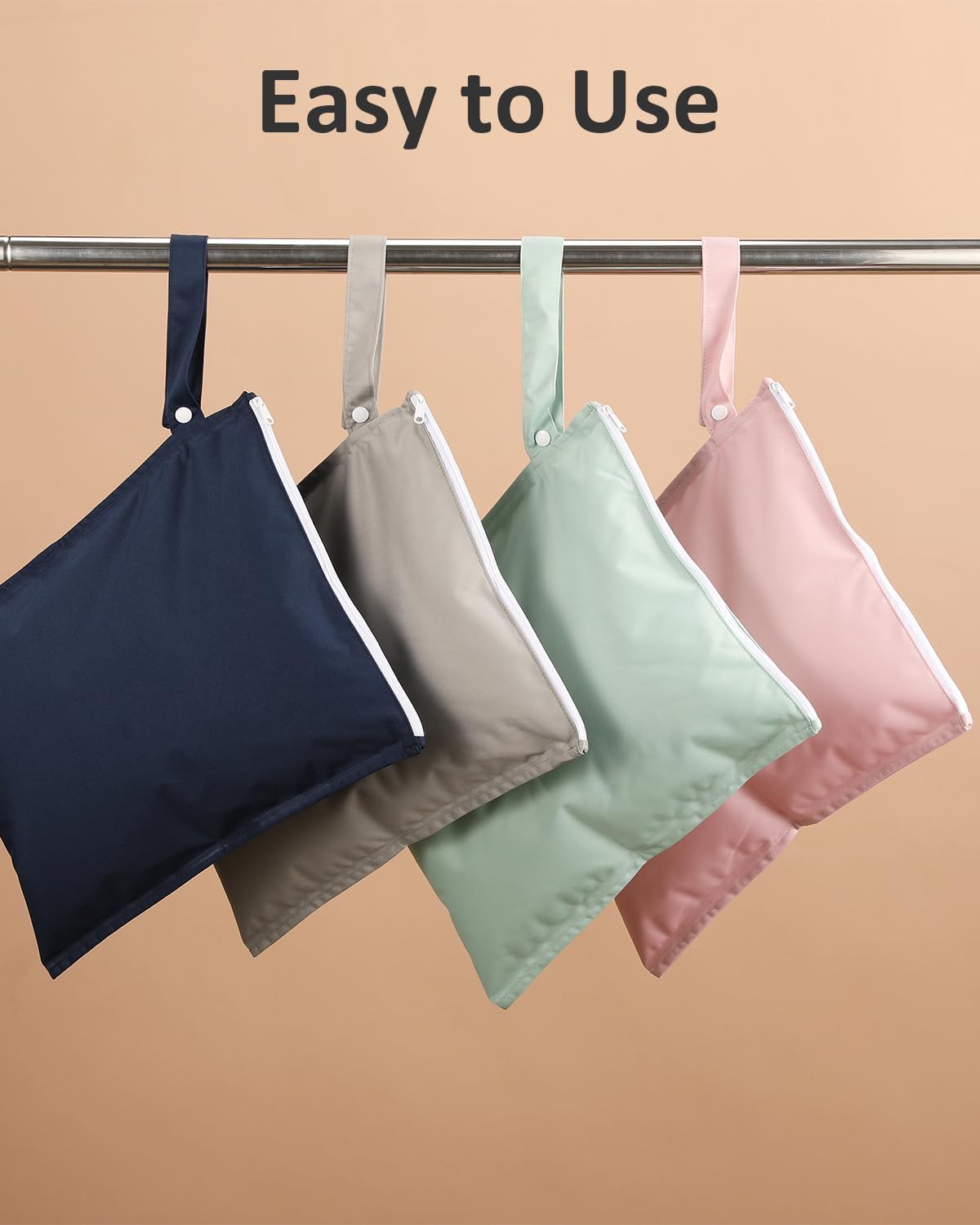 Wet Dry Bag, Waterproof Travel Bag for Baby Cloth Diapers, Swimsuit, Pump Parts, Pool, Gym Clothes, Toiletry, Strap to Stroller, Daycare,Food Storage and Wet Clothes(Navy Blue)