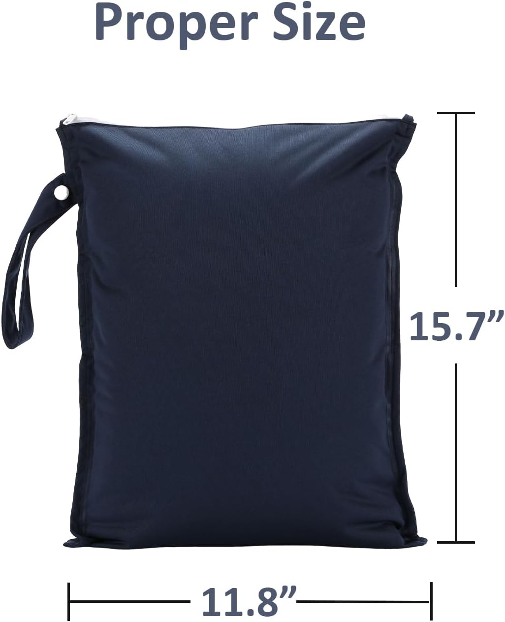 Wet Dry Bag, Waterproof Travel Bag for Baby Cloth Diapers, Swimsuit, Pump Parts, Pool, Gym Clothes, Toiletry, Strap to Stroller, Daycare,Food Storage and Wet Clothes(Navy Blue)
