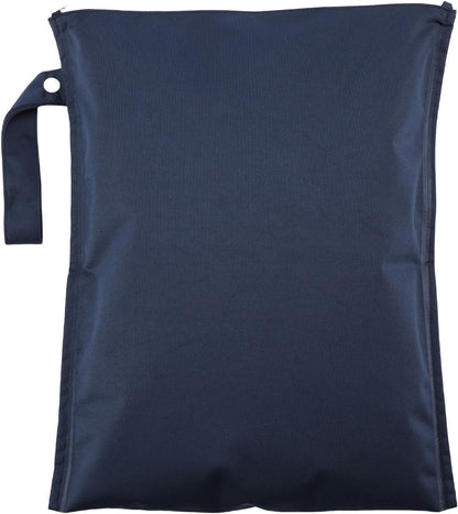 Wet Dry Bag, Waterproof Travel Bag for Baby Cloth Diapers, Swimsuit, Pump Parts, Pool, Gym Clothes, Toiletry, Strap to Stroller, Daycare,Food Storage and Wet Clothes(Navy Blue)