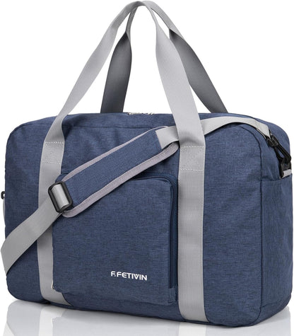 For Allegaint Airlines Personal Item Bag 17.7x12.6x6.3 Foldable Travel Duffel Bag Underseat Carry-on Luggage for Women and men 25L(Purple)
