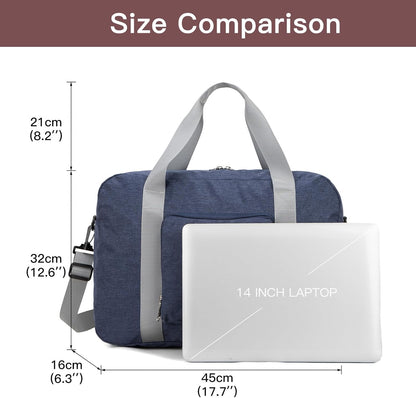 For Allegaint Airlines Personal Item Bag 17.7x12.6x6.3 Foldable Travel Duffel Bag Underseat Carry-on Luggage for Women and men 25L(Purple)