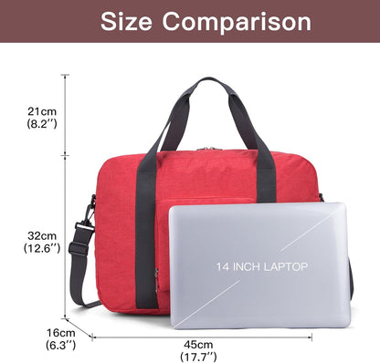For Allegaint Airlines Personal Item Bag 17.7x12.6x6.3 Foldable Travel Duffel Bag Underseat Carry-on Luggage for Women and men 25L(Purple)