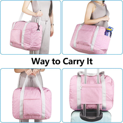 For Allegaint Airlines Personal Item Bag 17.7x12.6x6.3 Foldable Travel Duffel Bag Underseat Carry-on Luggage for Women and men 25L(Purple)