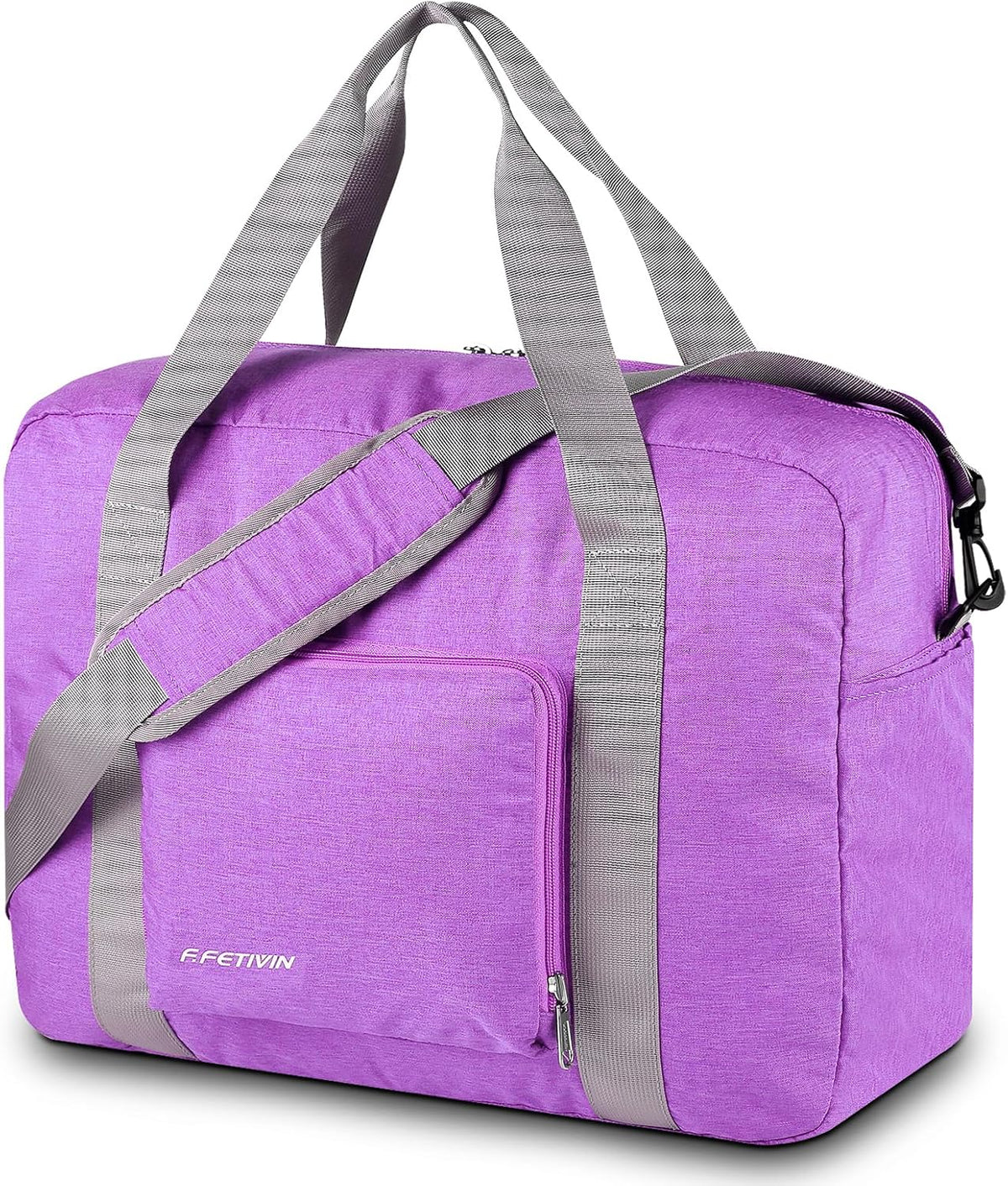 For Allegaint Airlines Personal Item Bag 17.7x12.6x6.3 Foldable Travel Duffel Bag Underseat Carry-on Luggage for Women and men 25L(Purple)