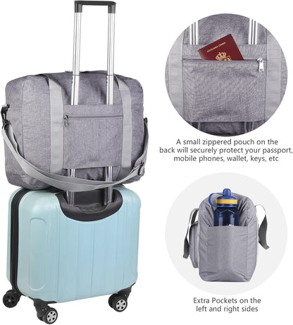 For Allegaint Airlines Personal Item Bag 17.7x12.6x6.3 Foldable Travel Duffel Bag Underseat Carry-on Luggage for Women and men 25L(Purple)