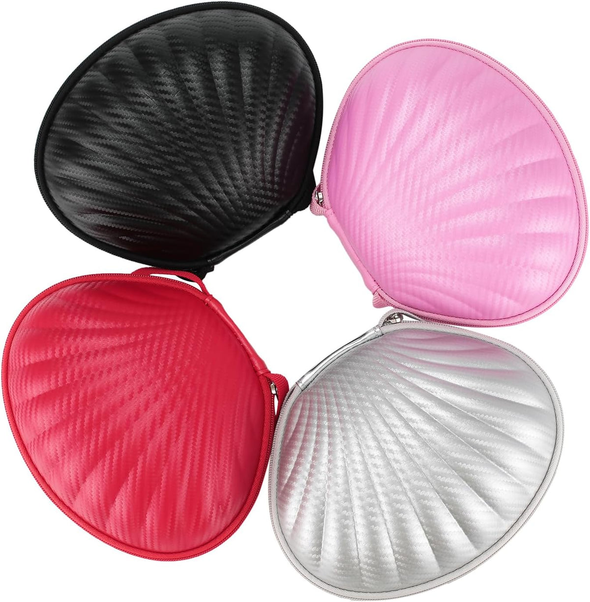 Hard Shell Travel Case for Silicone Bras [A-C Cup] Premium Nubra Organizer Portable Lingerie Underwear Storage Bag (Red)