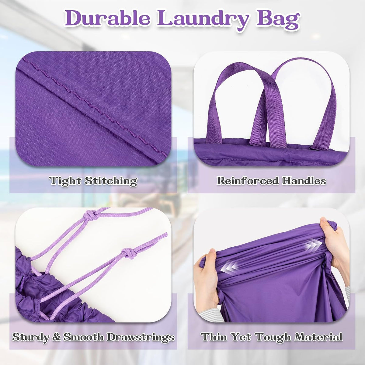 Extra Large Heavy Duty Laundry Bag for Dorm & Family | Tear-resistant 120L hamper liner holds 40lbs. Perfect washable sack for college dorms, laundromats, and seasonal storage