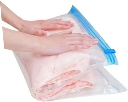 12pcs Reusable Roll up Vacuum Compression Bags 35x50 40x60cm Pa+pe Space Saving Storage for Travel Luggage and Clothes Organization