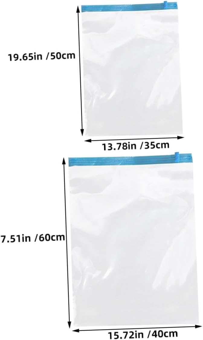 12pcs Reusable Roll up Vacuum Compression Bags 35x50 40x60cm Pa+pe Space Saving Storage for Travel Luggage and Clothes Organization